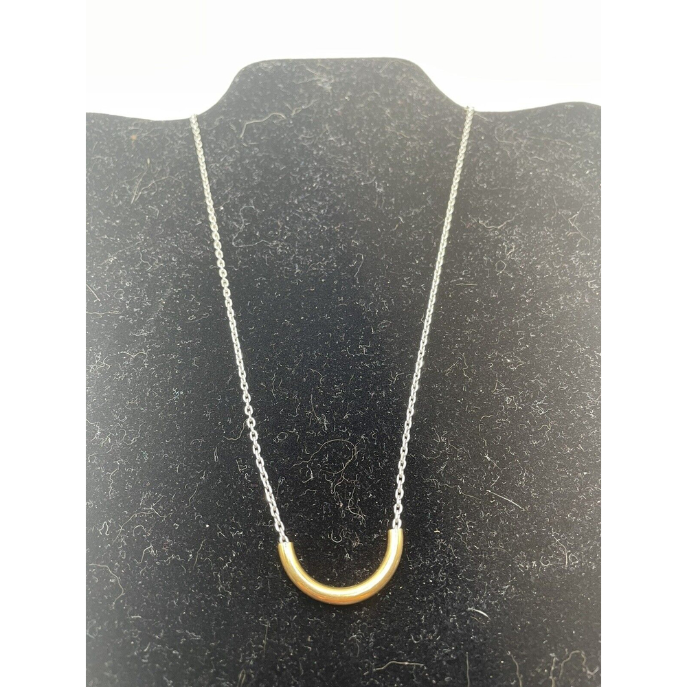 Fossil Semi Circle Pendant Silver Chain